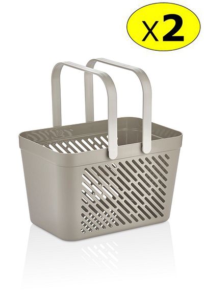 DEYHOME 2 τεμάχια Naya Bath Basket Σαμπουάν, Απορρυπαντικό, Πετσέτα, Οργανωτής Καθαρισμού