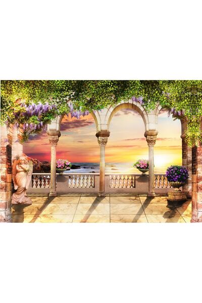 dreamwall Kemer Manzaralı Isı Ve Ses Yalıtımlı Sağlıklı Tekstil Duvar Kağıdı