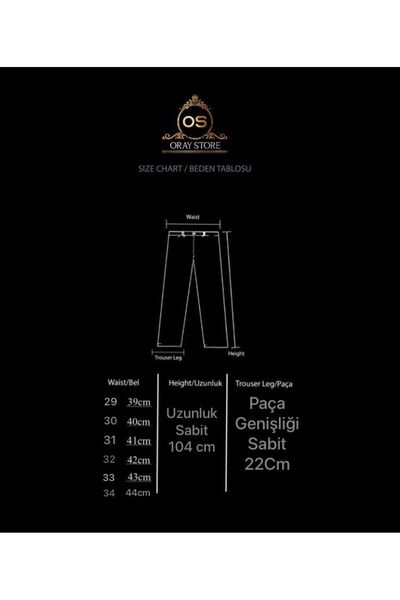 oraystore Pantaloni largi, lavabili, albastru de gheață