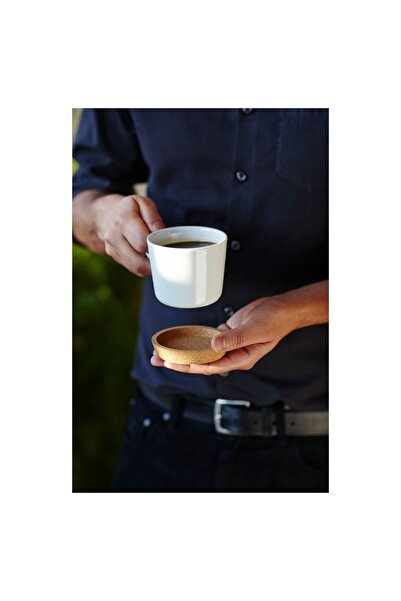 IKEA Mug Set > 2 Mugs (24 Cl) + 10 Cm Cork Saucer >