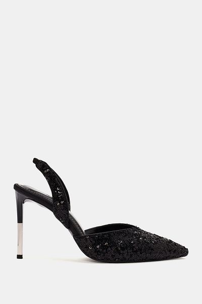 Bestyle Freya Women - Pantofi cu toc cu paiete negre