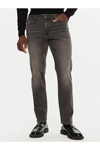 BOSS Erkek Denim Normal Belli Düz Model Günlük Kullanım Siyah Jeans 50527042-027