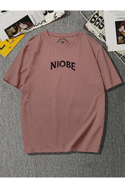 DEEPSENCE Ανδρικό μπλουζάκι Oversize Nıobe Back Print Χρώμα τούβλου