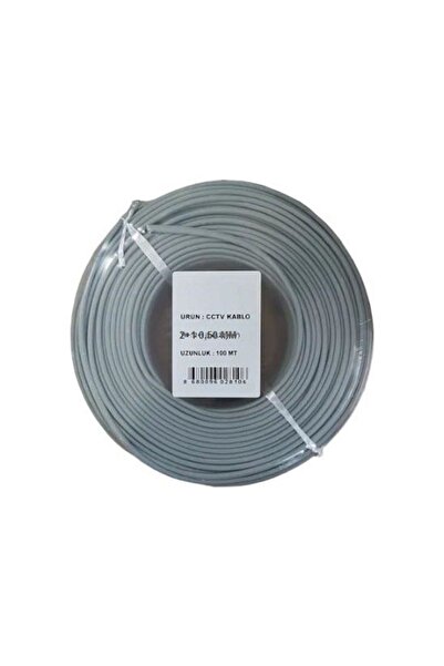 BİSES 100 Metre Kaliteli 2+1 0,50 mm CCTV Güvenlik Kamera Kablosu