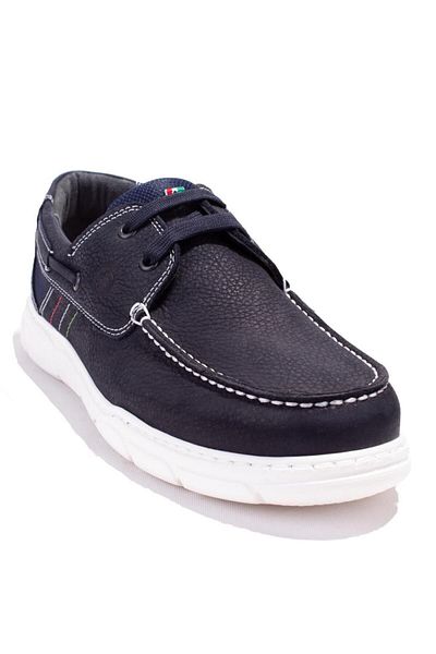 Hammer Jack 10224100 Hernes Navy Blue Orthopedic Men's Leather Casual Shoes