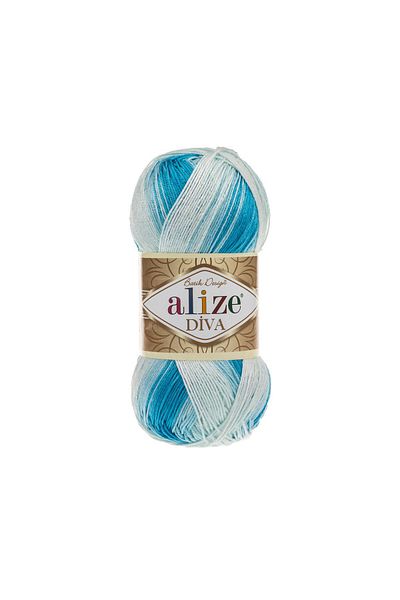 Alize Diva Batik 2130 100% Microfiber Acrylic (100gr 350m) Single Fiber 17 διαφορετικές επιλογές χρώματος Batik
