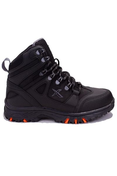 Kinetix Black Orthopedic Hardy Pu Hi Unisex Outdoor Boots