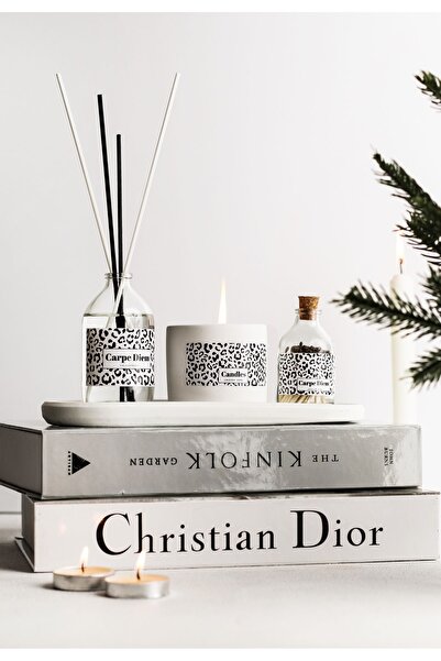 LALEZEN HOME Uzun Stantlı Yasemin Çiçeği Oda Kokusu + beton Mum +kibrit