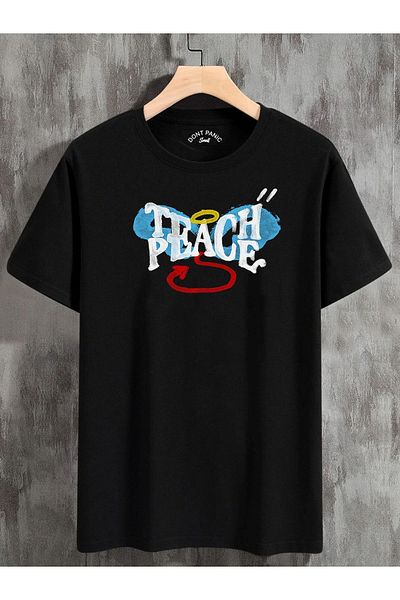 DEEPSENCE TEACHE Printed Unisex Oversize Μαύρο T-shirt