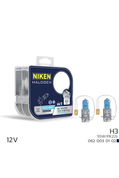 Niken 12V H3 55W BEYAZ IŞIK AMPUL PK22s 5000K