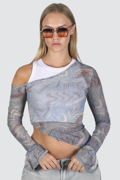 Angel Eyes Rectangle Design Gold Leopard Frame Gradient Glass Women's Sunglasses