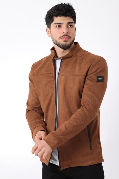 Stilkombin Suede Hakim Collar Seasonal Coat - Pldp 2981_60294