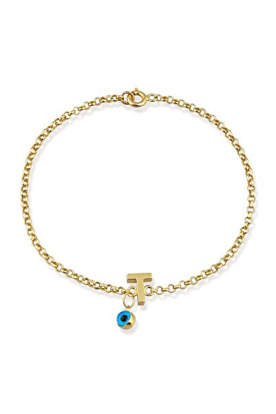 Altınkesesi 14 Ayar Altın Göz Sallantılı Harf Bileklik(T)