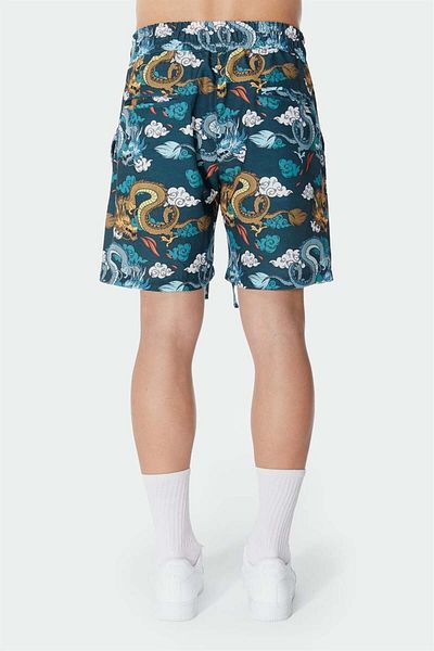 Eight Date Ohbro Ejdarha Pattern Green Shorts
