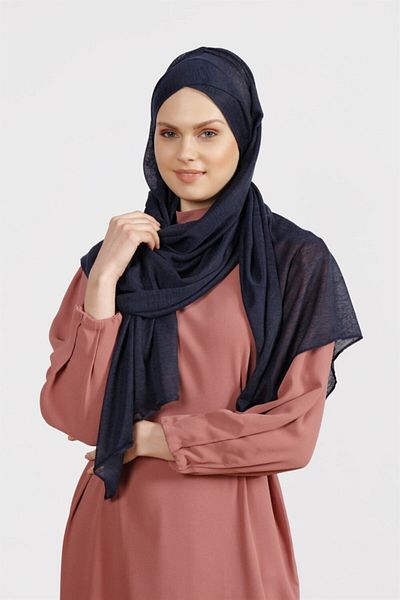 Differenza Σάλι Πρακτικό Πλεκτό Navy Blue