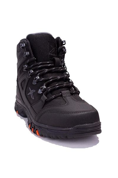 Kinetix Black Orthopedic Hardy Pu Hi Unisex Outdoor Boots