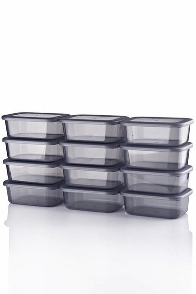DEYHOME 12 Pieces Ombox Storage Container with Lid 250 Ml - Leak-proof Breakfast Snack Bowl Fruit Storage Box