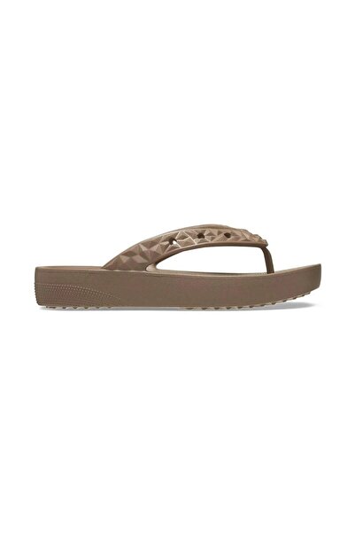 Crocs Classic Platform Geometrc Flip  Kahverengi Parmak Arası Terlik