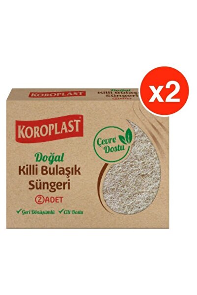 Koroplast Doğal Killi Bulaşık Süngeri 2li X 2 Paket