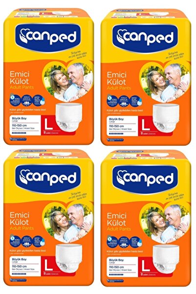 Canped Emici Külot Hasta Bezi Büyük-Large 32 Adet (4Pk*8)