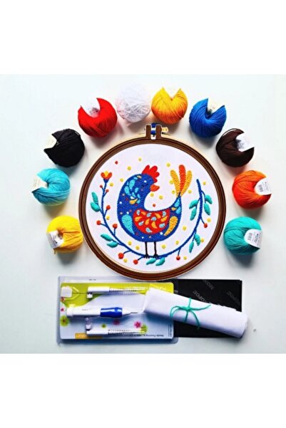 kecelemecele punch Punch Nakışı Başlangıç Seti Bol Malzemeli