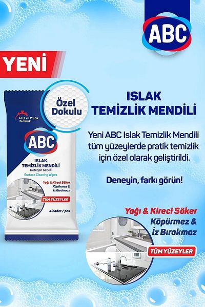 ABC Easy Clean Surface Cleaning Towel 200 sheets