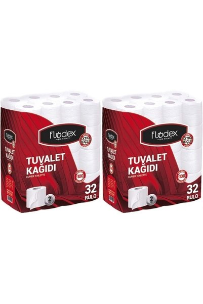 FLODEX Tuvalet Kağıdı Çift Katlı 64 Lü Paket (2pk*32) (extra Güçlü Serisi)
