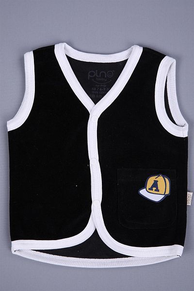 Babyhola Baby Girl and Boy Velvet Printed Vest with Pockets 3298