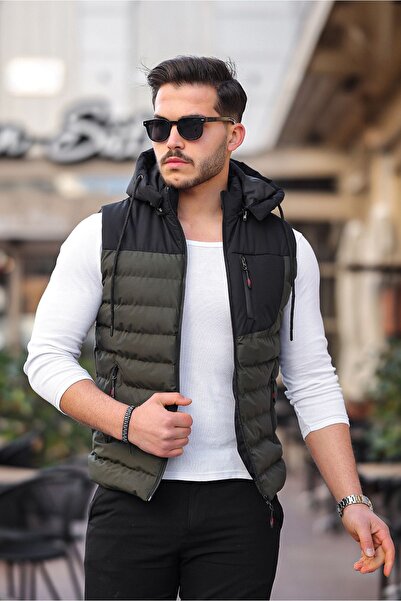 KOCCI New Season Water and Wind Proof Detachable Hooded Men's Puffer Vest