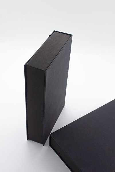 carton box Karton Kutu Kitap Kutu Model Siyah Hediye Kutusu 25 Cm X16,5 Cm X 4,4 Cm