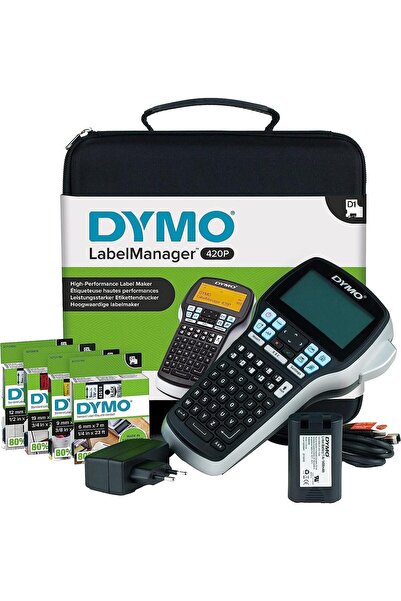 Dymo Labelmanager 420p Yüksek Performanslı Etiketleme Aleti, Çantalı, Taşınabilir Etiket Cihazı, Abc