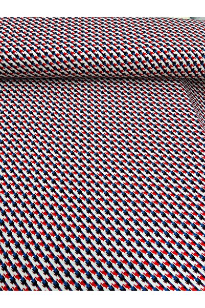 Güleryüz 3 Meters Wide Patterned Viscose Fabric Coupon Houndstooth - V3