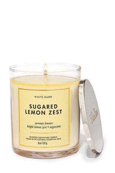 Bath & Body Works Sugared Lemon Zest Orta Boy Mum 227 g