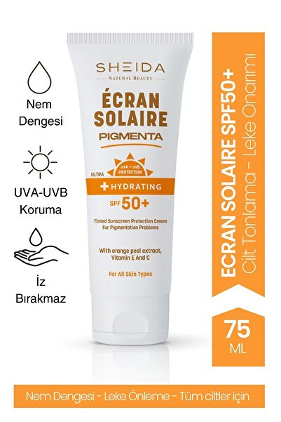 Sheida Ecran Solaire Pigmenta Ve Spf 50 Güneş Kremi 75 ml | Leke Karşıtı, Nemlendirici Ve Güneş Koruyucu