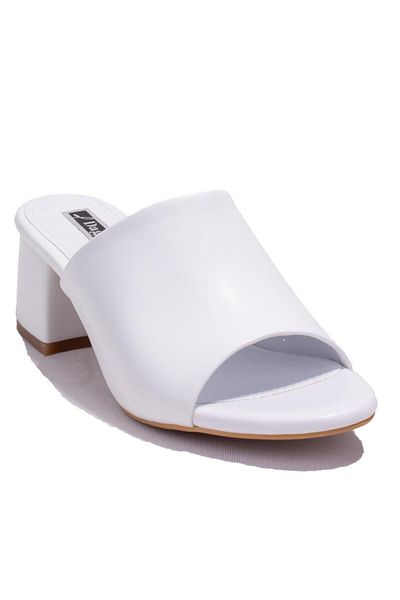 DAGOSTER Dza07-811304 Γυναικείες παντόφλες με τακούνι λευκό Classic