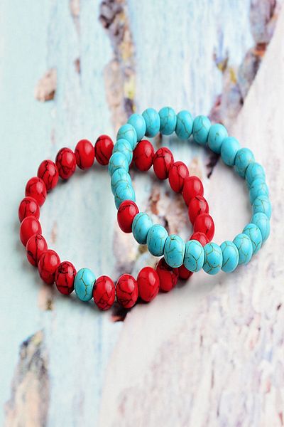 NehirTaş 2 Certified Natural Howlite Stone Bracelets