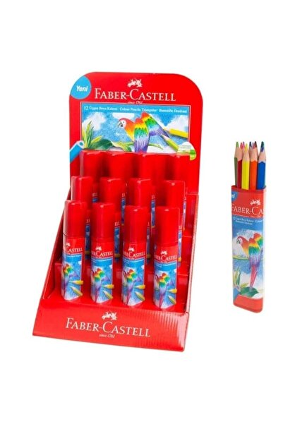 Faber Castell 12Pcs Triangle Tube Kuruboya (12Pcs 1 Piece)