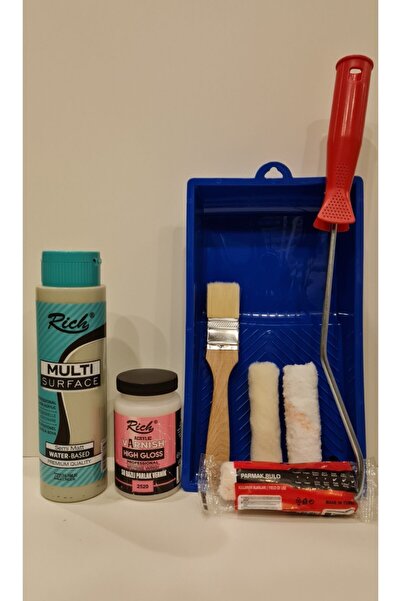 Rich Multi Surface 500cc (750 Gr ) Ihlamur Yeşili Dolap Boyama Seti ( Yeni Multi Rengi )