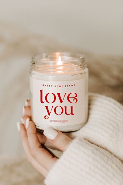 LALEZEN HOME CAM KAVANOZLU LOVE YOU ETIKETLI KOKULU MUM