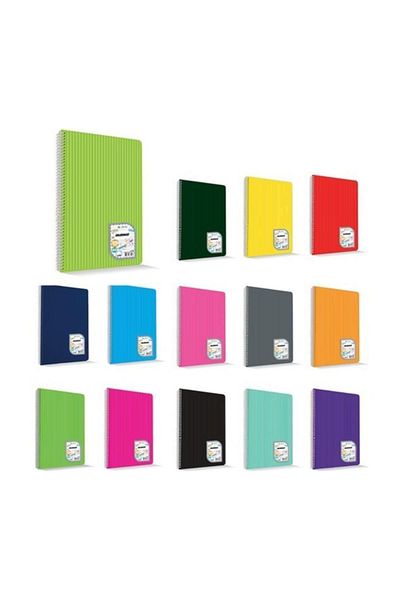 NO NAME Colormaxi Çınar Spiraled A4 Notebook - Plastic Cover, Checkered Design, 120 Yp 73008