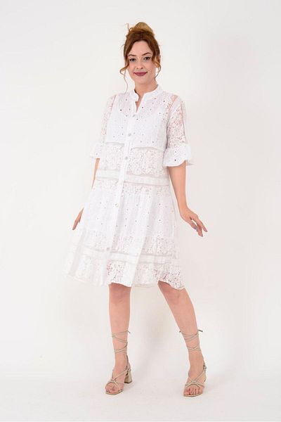 Rabiossa ROCHIE DETAIL DANTELĂ ITALIANĂ DE FEMEI
