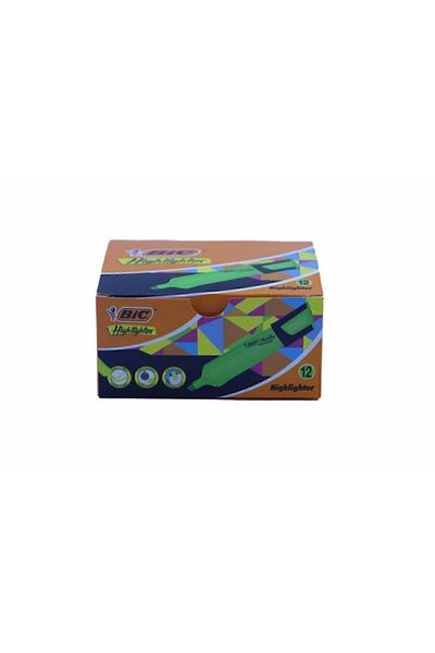 Bic 968584 Highlighter Marking Flat Highlighter 12 Pack Green (1 Pack 12 Pieces)