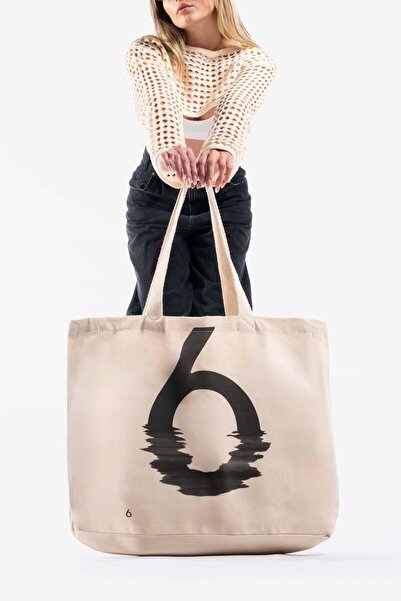 The Lycos "Six" Canvas Tote Omuz ve Plaj Çantası