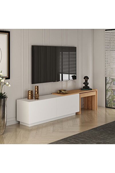 Antec Design Oslo Tv Ünitesi 180 Cm Sehpalı Beyaz Çam