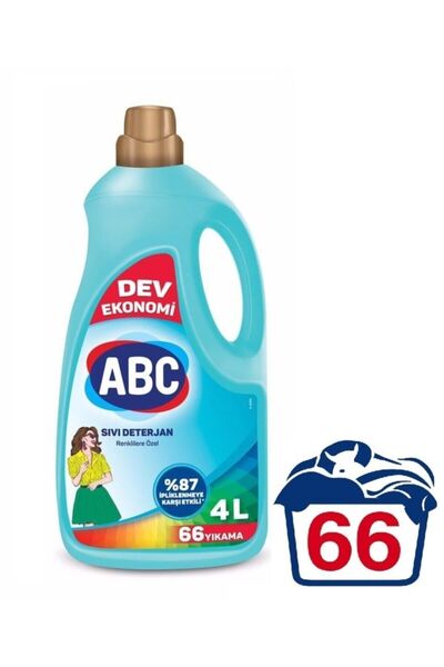 ABC Renklilere Özel Sıvı Deterjan 4 Lt 3 Lü Set