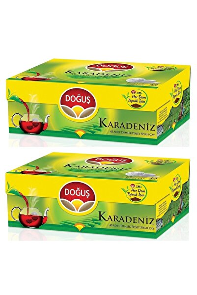 Doğuş إبريق شاي البحر الأسود بنكهة البرغموت - 48 كيس، 153 جرام × 2 عبوة