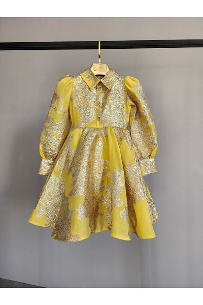 SCSTİL YELLOW BROCKAR CHILDREN'S DRESS