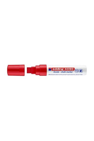 Edding 4090 Liquid Chalk Pen for Blackboard and Glass 15 Mm Cut Point Red