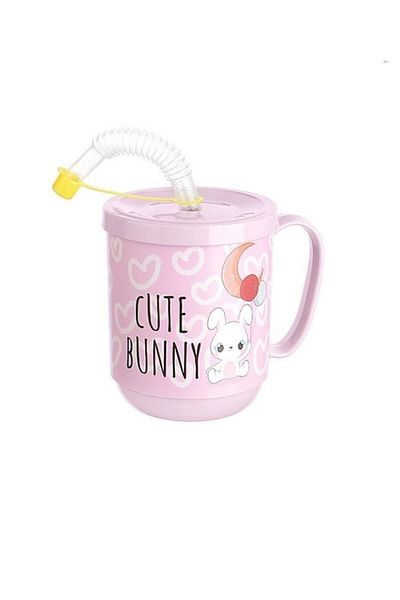 Gönül İşlerim Funny Children's Glass with Straw - 350 ml