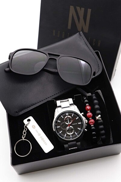 Northwatch Erkek Kol Saati Gözlük Anahtarlık Ve Bileklik Set